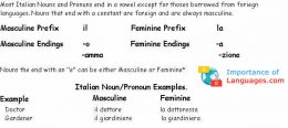 Italian masculine feminie examples